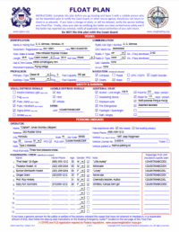 USCG Float Plan page 1